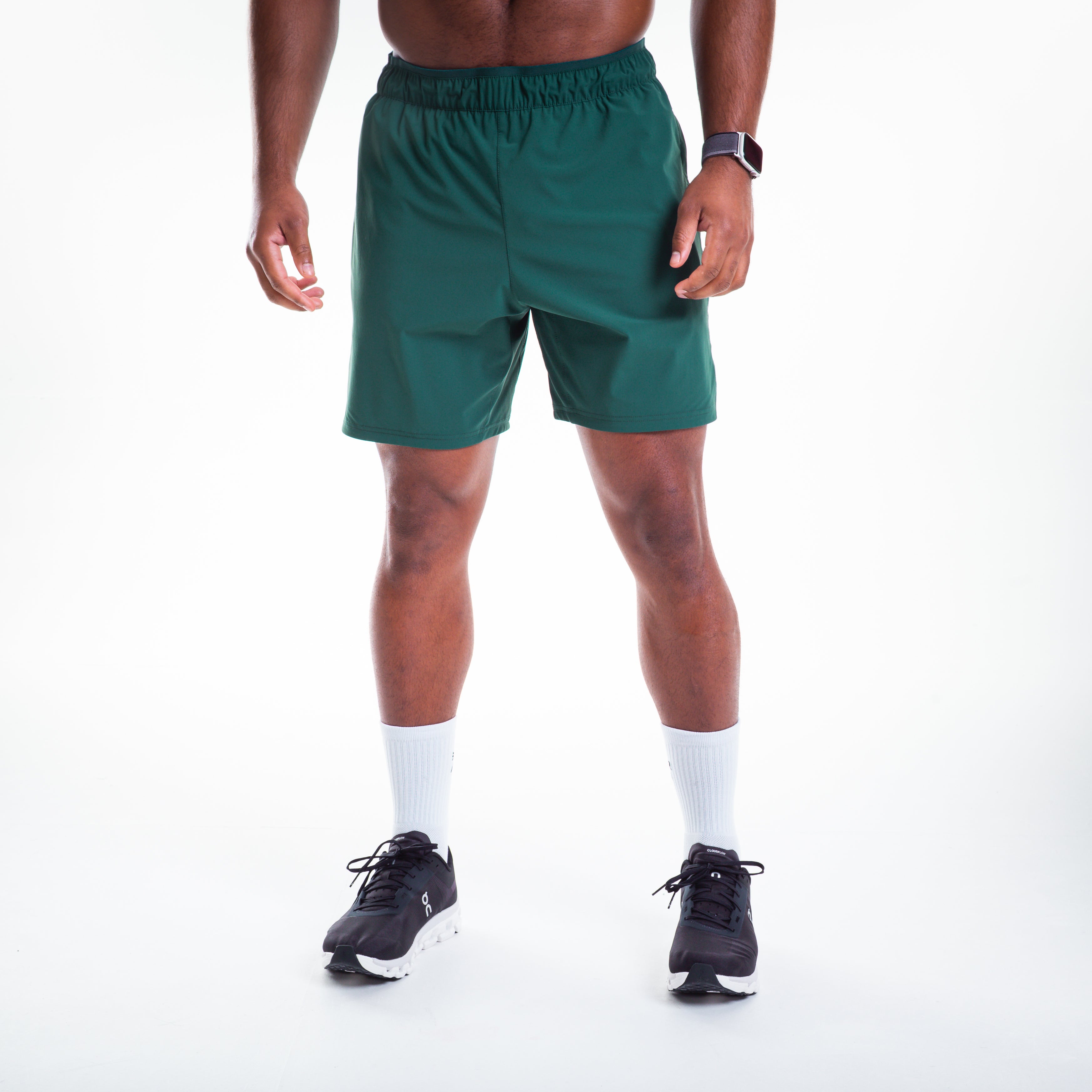 Men's Forest Green 2-in-1 Training Shorts