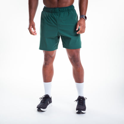Men's Forest Green 2-in-1 Training Shorts