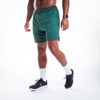 Men's Forest Green 2-in-1 Training Shorts