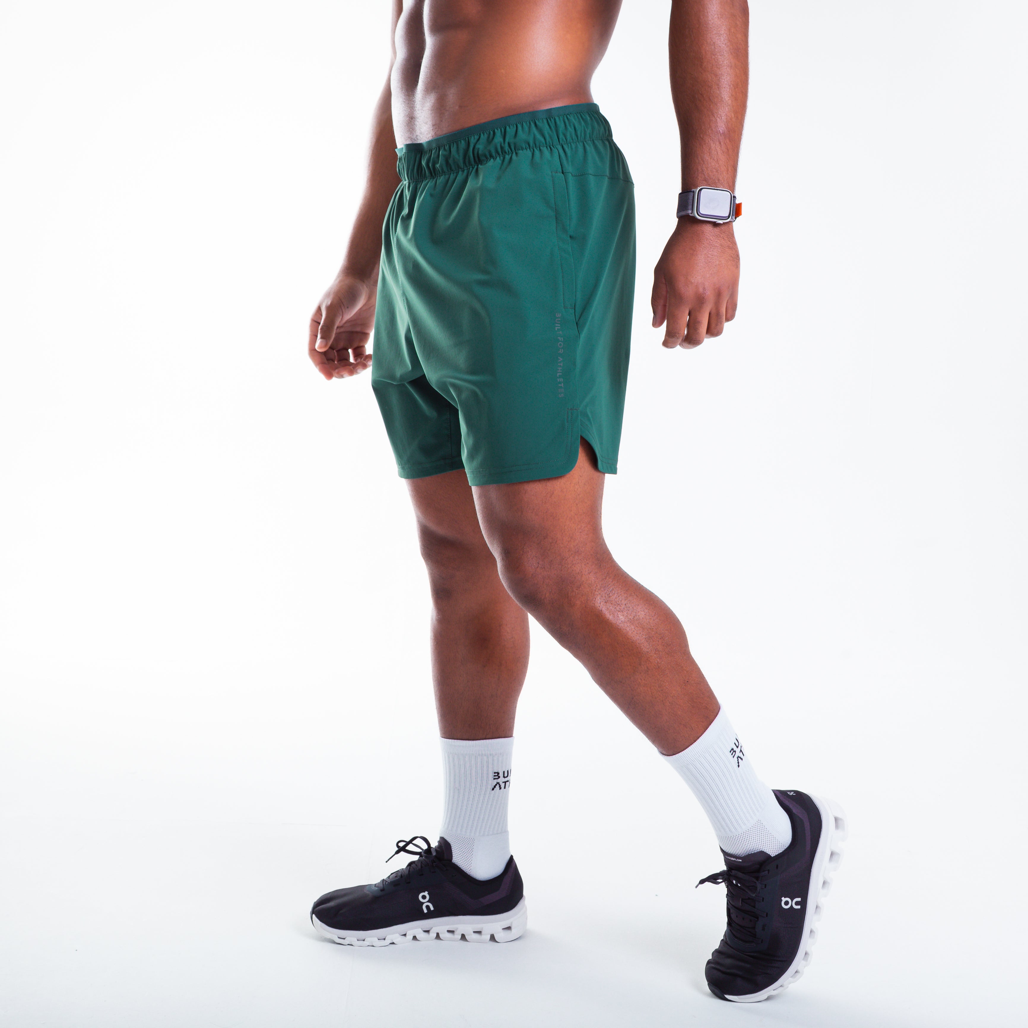 Men's Forest Green 2-in-1 Training Shorts