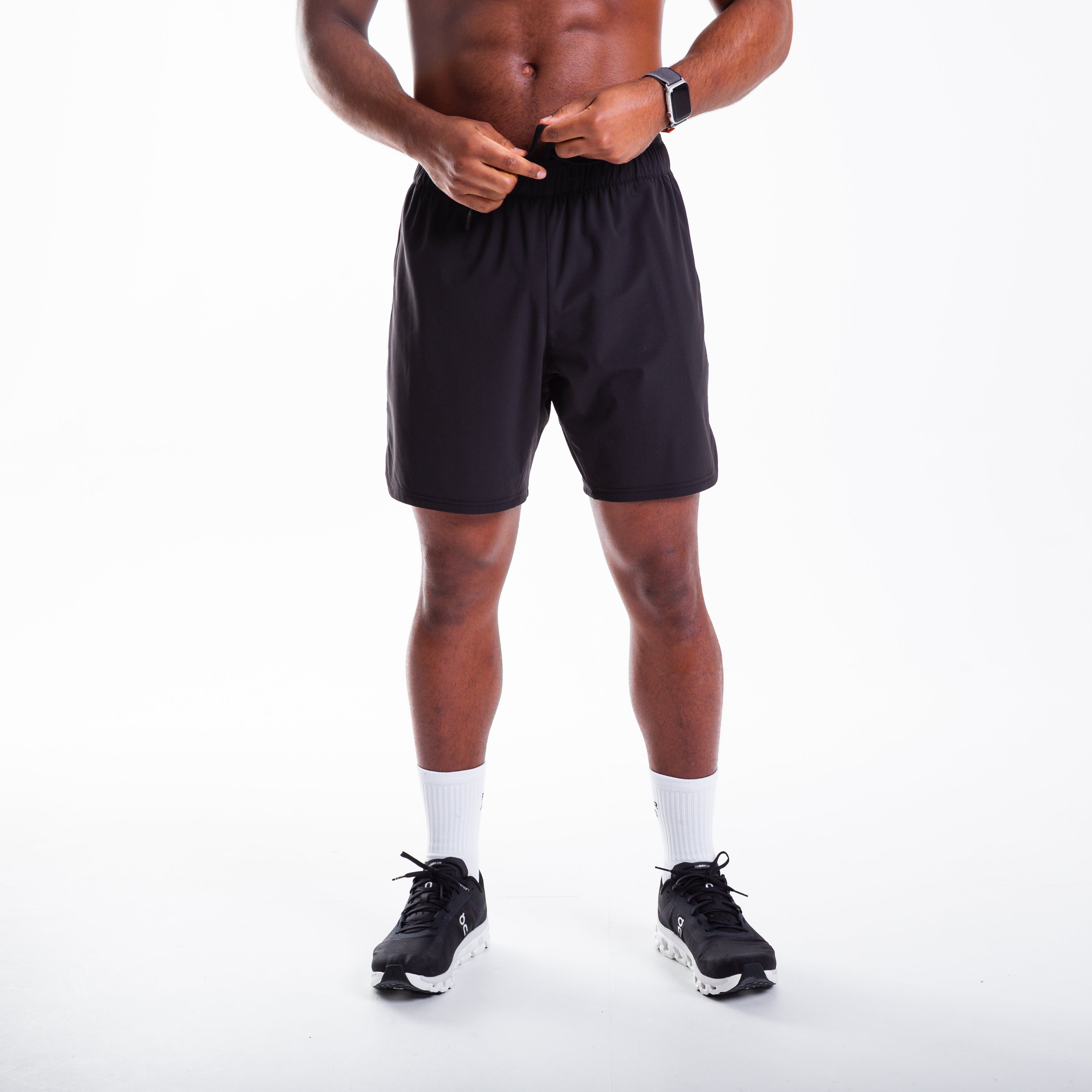 Men's Black 2-in-1 Training Shorts