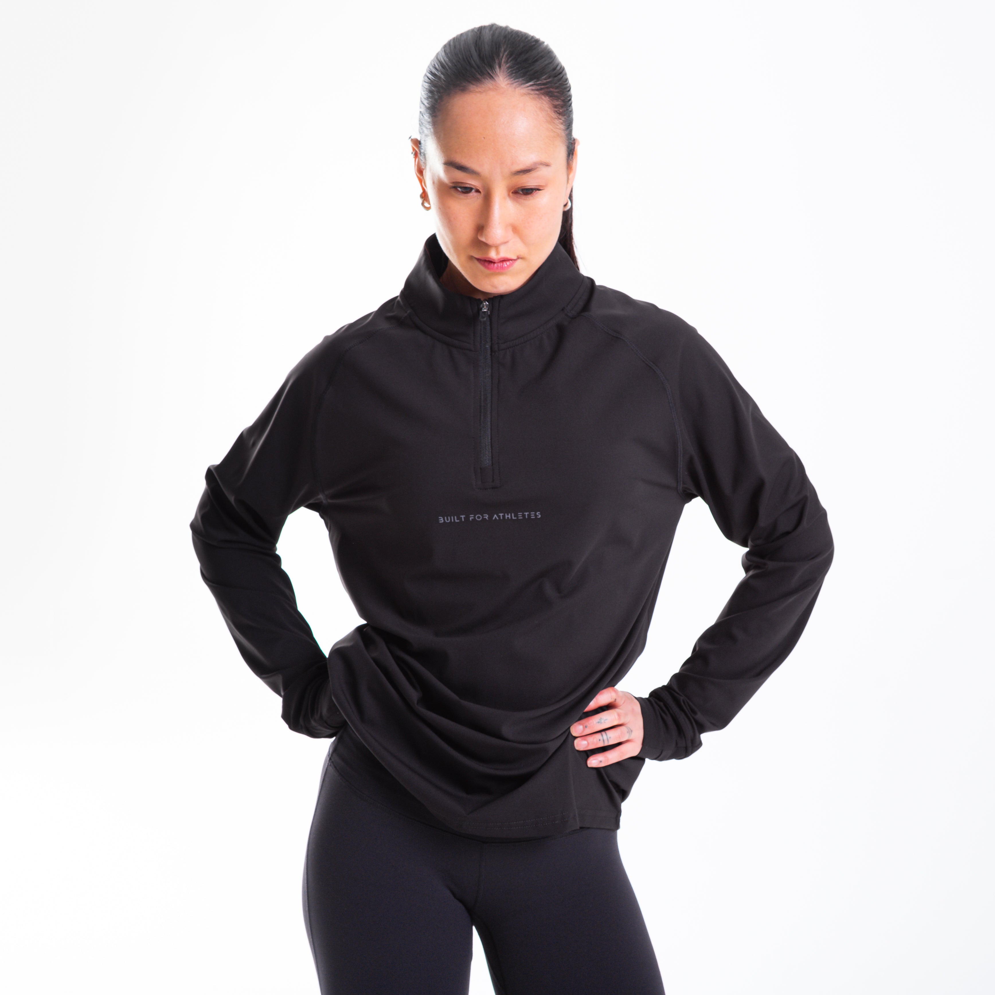 Women's Black 1/4 Zip Pullover