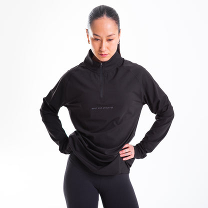Women's Black 1/4 Zip Pullover
