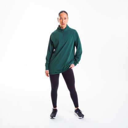 Women's Forest Green 1/4 Zip Pullover