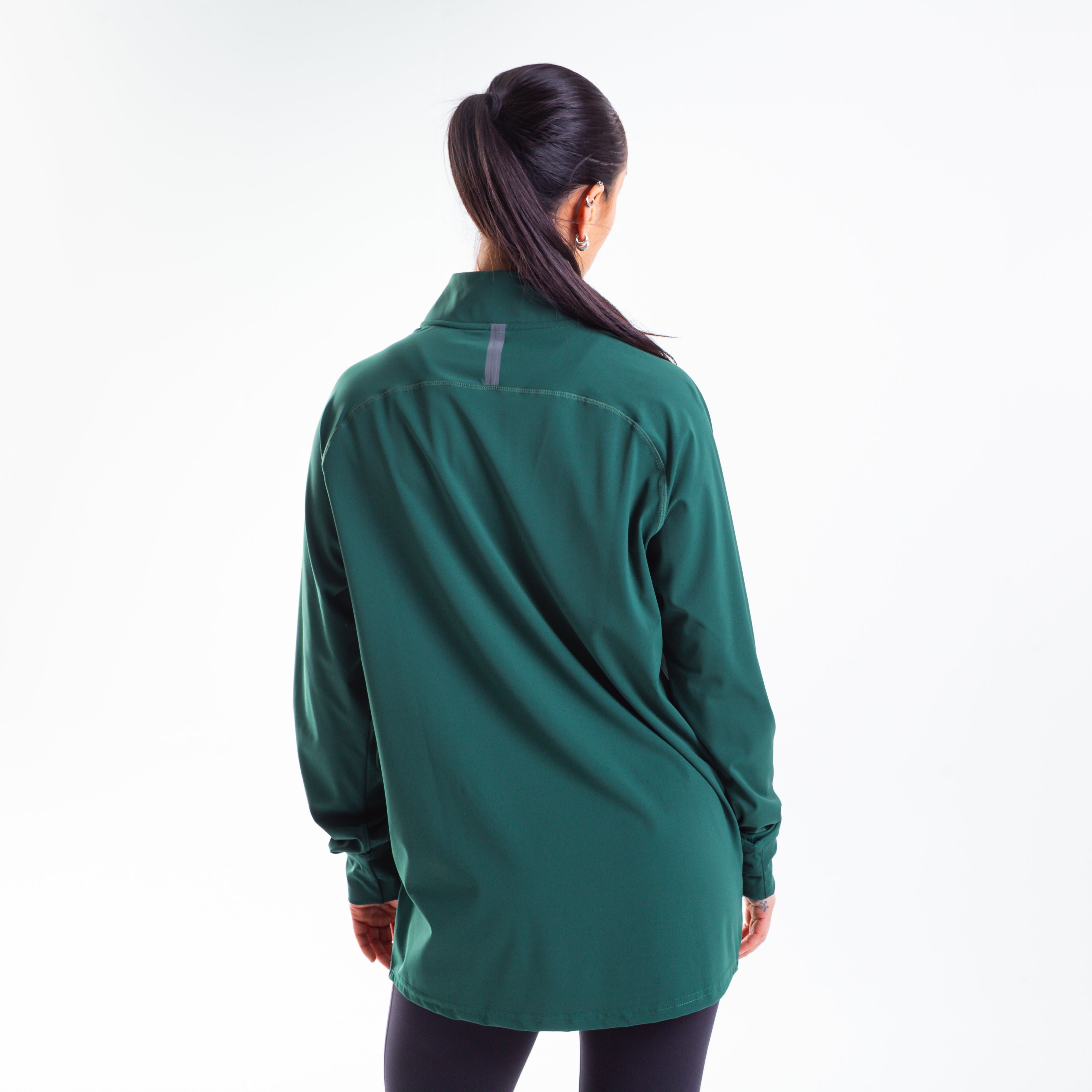 Women's Forest Green 1/4 Zip Pullover