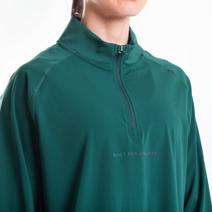 Women's Forest Green 1/4 Zip Pullover
